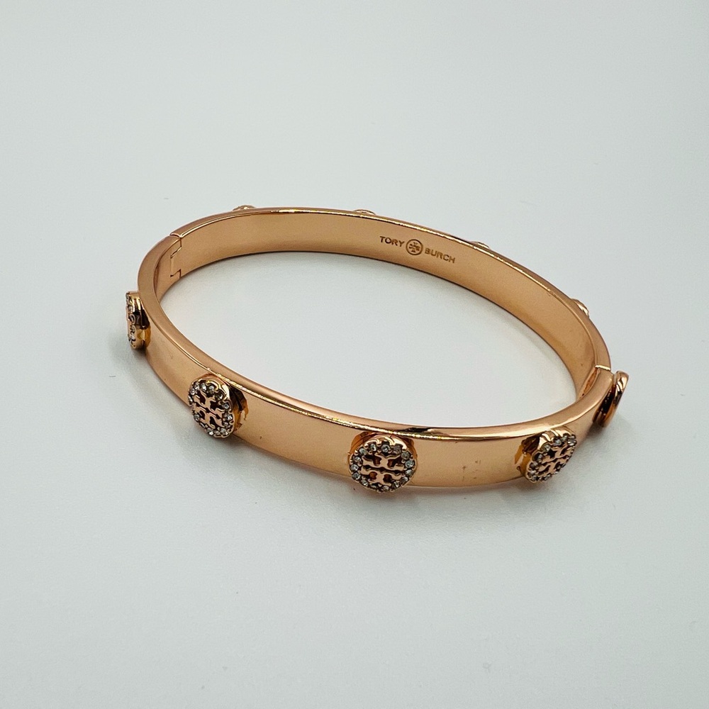 Tory Burch Thin Icon Hinge Bangle Bracelet NWOT - Picture 4 of 5